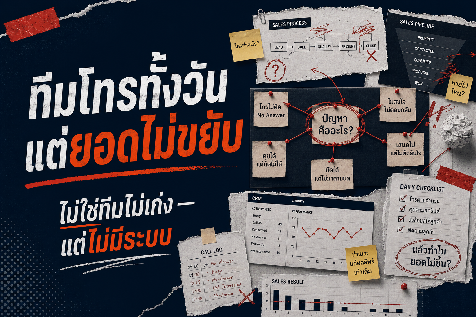 ทีมโทรทั้งวัน แต่ยอดไม่ขยับ ไม่ใช่ทีมไม่เก่ง แต่ไม่มีระบบ